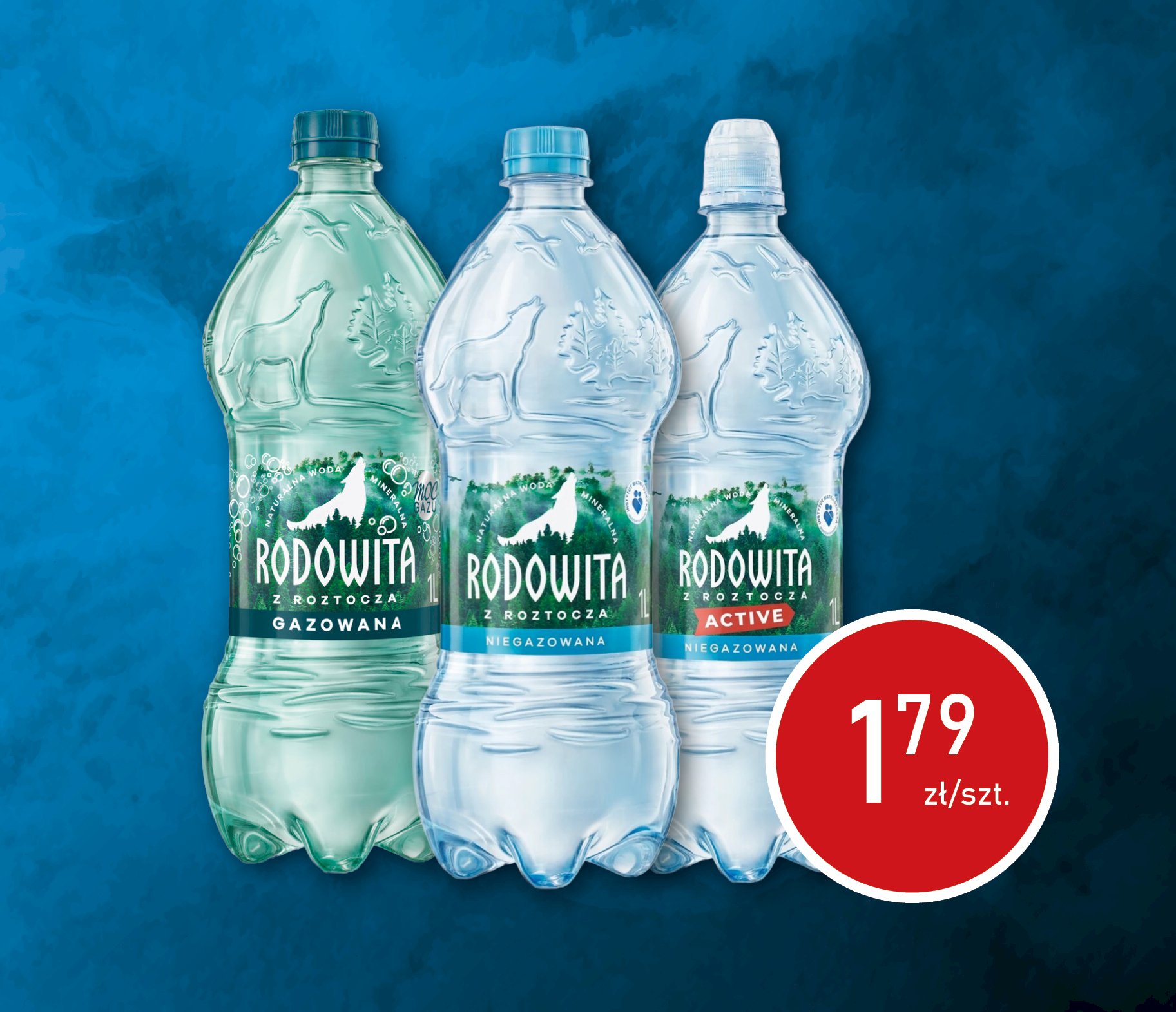 Rodowita Woda 1L Gazowana KAUCJA Rodowita Woda 1L Niegazowana Active KAUCJA Rodowita Woda 1L Niegazowana KAUCJA
