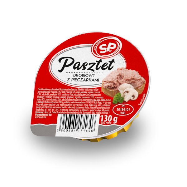 Pasztet drobiowy z pieczarkami 